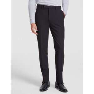 Calvin Klein Men Slim Fit Solid Dress Pants Black Size 38X32